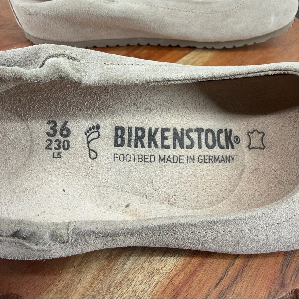 Birkenstock Celina suede ballet flats in a taupe or beige color 36 US 5 - Picture 8 of 9